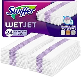 Wetjet Hardwood Mop Pad Refills for Floor Mopping and Cleaning, All Purpose Multi Surface Floor Cleaning Product, 24 Count