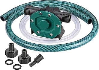 TRUPOW Self-Priming Mini Hand Water Transfer Drill Pump Kit with Water Hose & Oil Hose for Home Water Oil Fluid Transfer