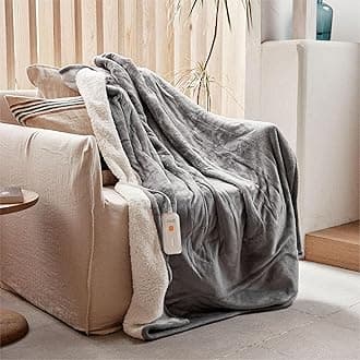 GOTCOZY Heated Throw Blanket, 50''X60'' - Soft Silky Plush Electric Blanket with 4 Heating Levels & 3 Hour Auto Off, ETL Certified, Machine Washable (Grey)
