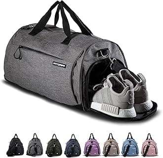 Fitgriff® Sports Gym Bag for Men and Women - with Shoe Compartment & Wet Pocket - Fitness Bag