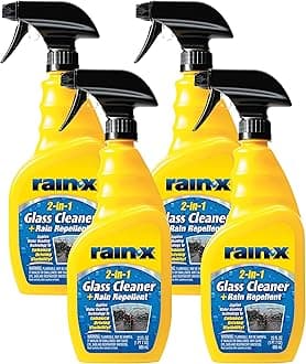 Rain-X 5071268-4PK Glass Cleaner + Rain Repellent, 23 oz. (Pack of 4)