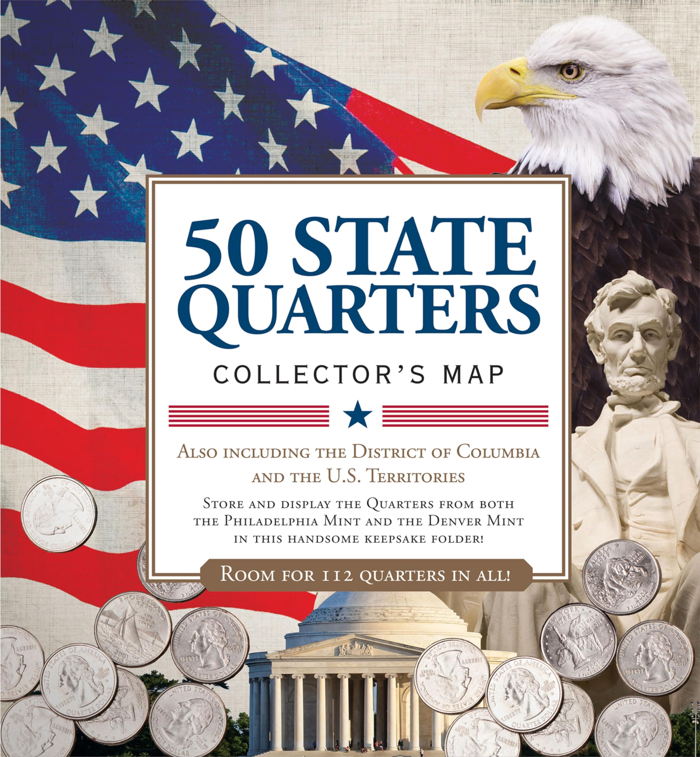 50 State Quarters Map Map – Folded Map, 1 September 2013