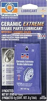 Permatex 24124 Ceramic Extreme Brake Parts Lubricant, Two 4 g Pouches