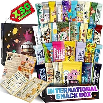 International Snack Box, Unique Experience with Universal Exotic Candies and Treats from around the World, Gift-Ready Foreign Foods in Packages Inspired by European, Japanese and Korean Cultures