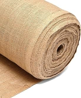 5m Hessian Fabric – Textured Burlap Jute Sack Material– 40” Inch Wide, 102cm Wide, 10oz 225GSM –Fabric for School Boards, Gardens, Table Runners, Arts & Crafts – by Discount Fabrics
