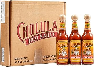 Cholula Hot Sauce Multipack, Original, Product of Mexico, Gift Set Includes Three 12 Fl Oz Bottles, Blend of Arbol & Piquin Peppers with Spices for Eggs, Rice, Tacos, Huevos Rancheros & More, 3 count