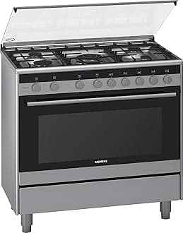 Siemens 90 cm Freestanding Gas Cooker With Sabaf Burners, German Engineering, Hg73G6357M"Min 1 year manufacturer warranty"