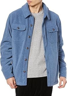 Amazon Essentials Men's Shirt, Jacket, Fleece, Long Sleeve