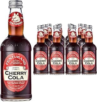 Fentimans Cherry Cola - Botanically Brewed Cola with a Cherry Twist - Exquisitely Crafted & Refreshing Soft Drinks - Gluten-Free and Vegan Friendly Soft Drinks - 12 x 275ml Bottles