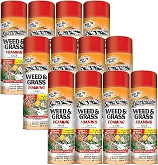 Weed And Grass Foaming Edger 17 Ounces, Aerosol, For Edging Along Yards - pack of 12