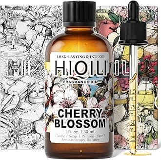 Cherry Blossom Fragrance Oil, Floral Perfume Oil, Candle Scents for Candle Making, for Diffuser & Fresh Spray, Long-Lasting Scent - 1 Fl Oz