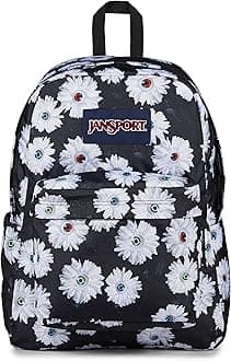 SuperBreak Plus Backpack with Padded 15-inch Laptop Sleeve and Integrated Bottle Pocket - Spacious and Durable Daypack for Work and Travel - Eyeball Blossom