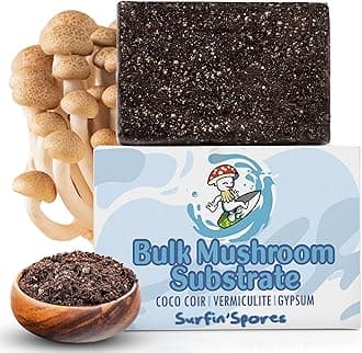 Premium Mushroom Substrate - 5 lbs Bulk CVG Blend for Monotub Cultivation - Pasteurized Coco Coir, Vermiculite & Gypsum Mix - Professional Mycologist Formula for Growing Mushrooms