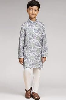 Pro-Ethic Style Developer Boy's Cotton Embellished Kurta Pajama for Baby Kids Ethnic Wear (S-166)