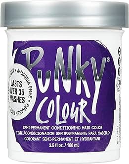 Punky Plum Semi Permanent Conditioning Hair Color, Vegan, PPD and Paraben Free, lasts up to 25 washes, 3.5oz
