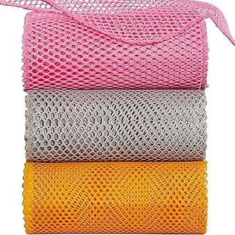 12Pcs Dish Wash Net,Innovative Mesh Cloth,Ultra Durable Non-Scratch Dish Rags for Washing Dishes,100% Odor Free / Quick Dry,Perfect Scrubber,Dish Sponges for Washing Dishes Yellow/Pink/Gray