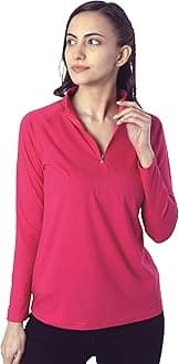 Women's Long Sleeve 1/4 Zip T-Shirts Lightweight Pullover Cotton Quick Dry Workout Hiking Athletic Shirts Moisture Wicking