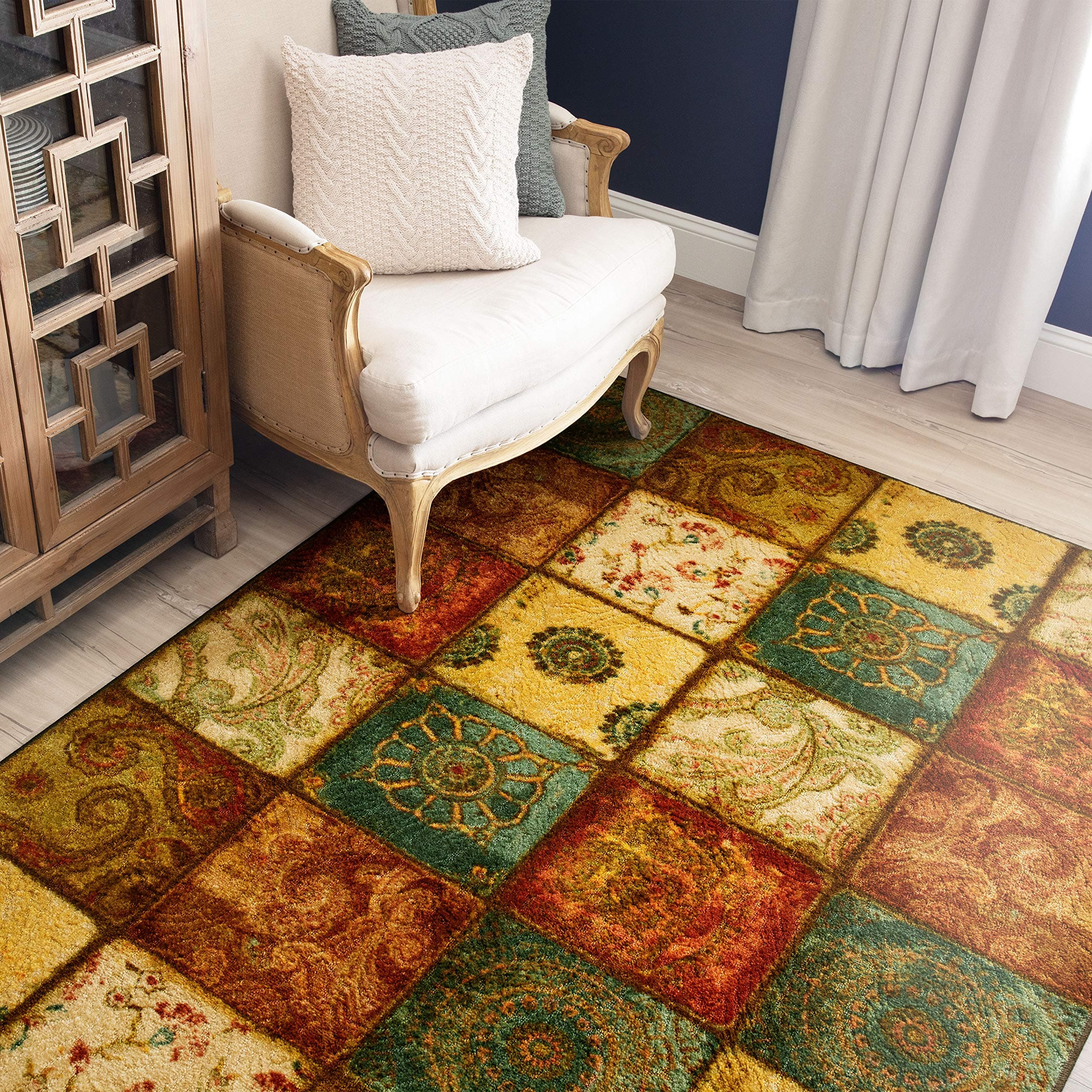 Mohawk HomeFree Flow Artifact Panel Patchwork Area Rug, 4'x6', Multi