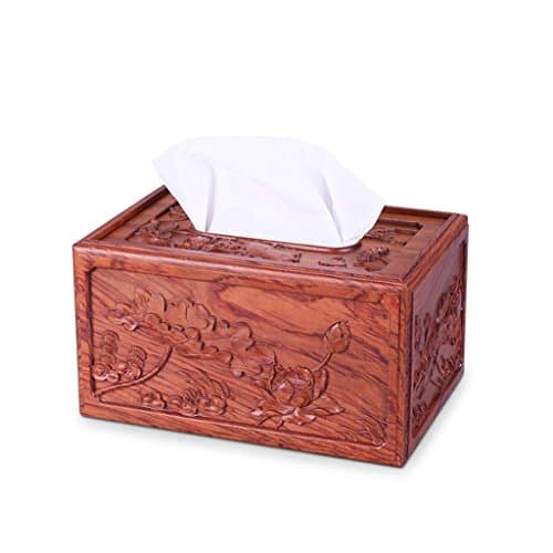 Tissue box Solid wood tissue boxes, creative mahogany smoke box, European home living room ( Edition : A )