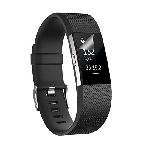 Fitbit Charge 2 Screen Protector (1-Pack), HD Anti-Bubble Film, Anti-Fingerprint & Anti-Scratch Clear Screen Protector for Fitbit Charge 2