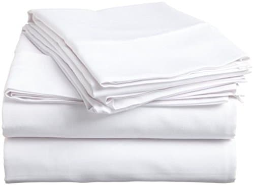 400 Thread Count 100% Cotton (Bright White Solid, Euro Ikea King Size)3 Piece Set (1 Fitted Sheet and 2 Pillow Case) +30 Cm Deep Pocket, Long-staple Combed Pure Natural Cotton Bedsheets, Soft & Silky Weave by PC Diana linen