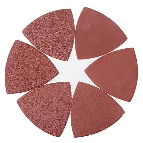 Exsart 60 Pcs Triangular Hook & Loop Abrasive Paper Sandpaper Sanding Sheets for Wood Universal Oscillating Fein Dremel Bosch Makita Rockwell