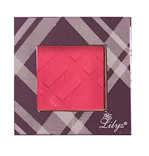 Lilyz Multi-Function Matte Eyeshadow Blush Blusher Bronzer Face Contour Compact with Rosy Pink High Shine Case 3.5g (10# Raspberry Ripple-Rosy Pink Case)