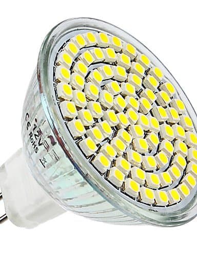 ShangYi GU5.3 / E14 / GU10 / E26/E27 3.5 W 80 SMD 3528 300 LM Natural White / Warm White MR16 Spot Lights DC 12 V , natural white-gu10
