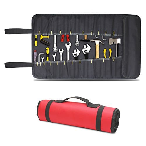 AEMIAO Nylon Multi-Purpose 22 - Pockets Socket Tool Roll Pouch Bag Carrier Professional Electricians Organizer Mechanics Tool Set Storage