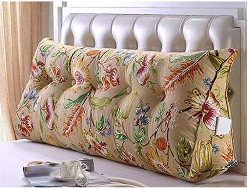 BZ STORE Double PILLOWS Pillows, triangle bed Soft Pack bed & queen bed ISBO cover 100x25x5 ller return wash 0cm Washable, sales (Color # 3, Size: 100x25x50cm)