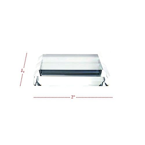 2" Riser Square, Crystal Florida Crystal Riser for Your Crystal Figurines and Other Valuable Collectibles