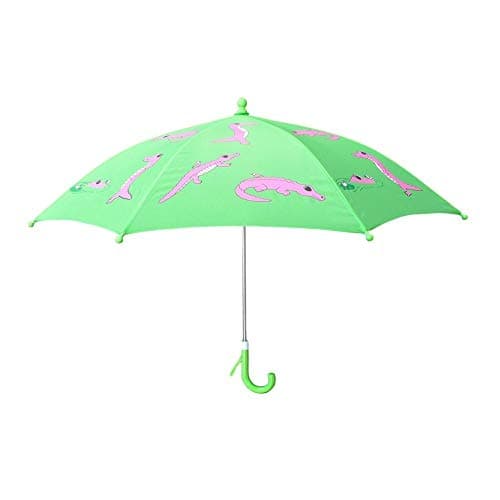 Foxfire for Kids Solid Pattern Umbrella Green with Pink Alligators