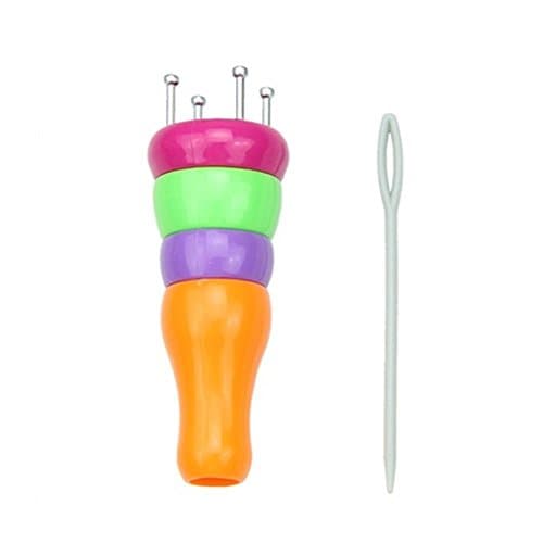 Junbuoom Machine Threader Tools Braided Loom DIY Doll Knitter Knitting Rope Plastic Knitted