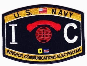 US Navy Interior Communications Electrician IC Patch