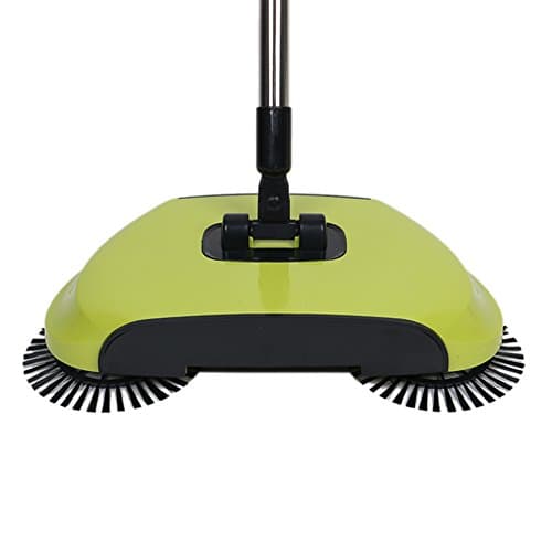 Sweeping Machine Automatic Push-Type Scanner Home without Electricity Dustpan and Trash Cans 3 in 1 Portable Sweeping Machine (yellow)