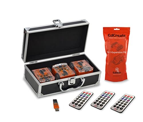 Contempo Views Edison Robot V2 Programmable Lego Compatible Educational Bot STEM Coding Kit. Package Includes EdCreate, IR Remote, Carrying Case, USB with Software, Resources & Lesson Plans.