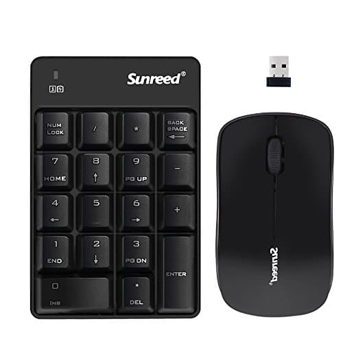 Numeric Keypad and Mouse Combo, 2.4G Wireless Mini Keyboard and Mouse With USB Receiver(No Device Drivers Needed), 2-in-1 Keyboard Set for Office Laptop Desktop PC Notebook