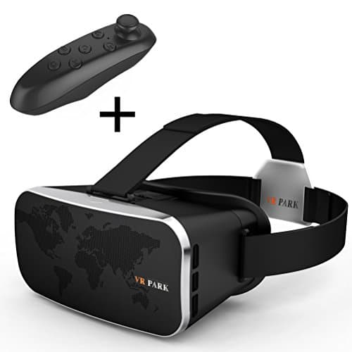 3D VR Glasses+Remote Bluetooth Controller,Aukoo Virtual Reality Headset 3D VR BOX for 4.0-6.0 inch Smartphones for 3D Movies/Games,Suitable for iPhone 6/6 plus Samsung Galaxy IOS Android Cellphones