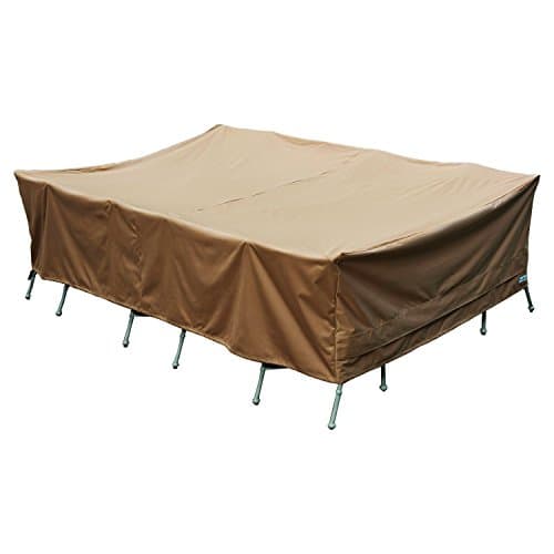 Patio Armor SF43352 Extra Large Rectangular Table Cover, 117"/76"/27", Taupe