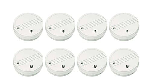KIDDE 0915E SMOKE DETECTOR WITH TEST BUTTON AND 9-VOLT DC BATTERY 8 Pack