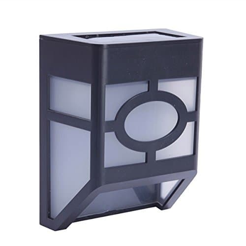 CISTWIN Solar Powered Wall Mount 2 LED Lantern Light Deck Lamp