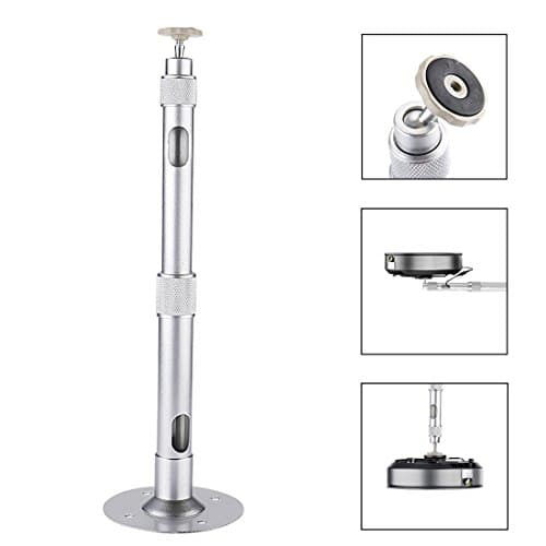 V LED Warehouse Universal LCD/DLP Projector Ceiling Mount Bracket With Adjustable Extension Up to 22lbs Silver