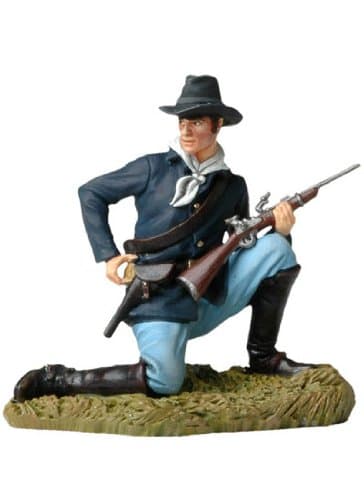Kneeling US Cavalryman Loading Carbine