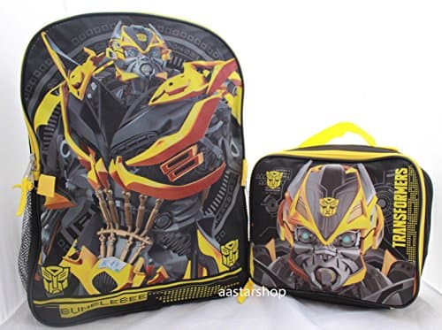 Transformers Backpack School Bookbag Lunch Box SET