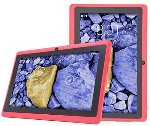 FunnTab 7 Inch Quad Core A33 Android 4.4.2 Bluetooth WiFi 1280x800 Dual Camera 8GB Tablet PC (Rosy)