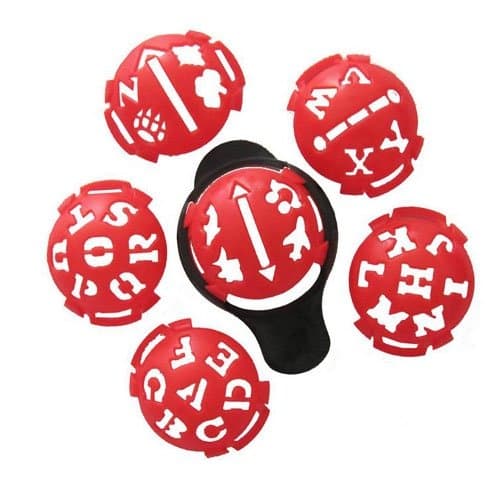Golf Ball Line Marker Template Marking Device Putting Alignment Tool - Red