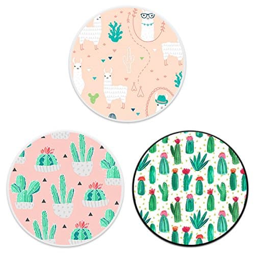 Three Pack-Collapsible Cell Phone Bracket Socket Expanding Stand and Grip Mount Holder for Smartphones,Tablets, Pads-Cactus