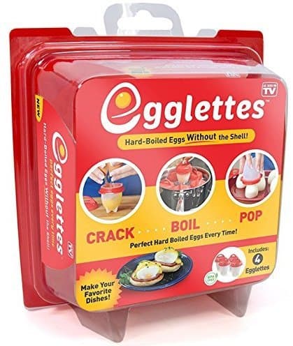 Egglettes Egg cooker Cook Hard and Soft Maker, No Shell, Non Stick Silicone, Poacher, Boiled, Steamer, AS Seen on TV