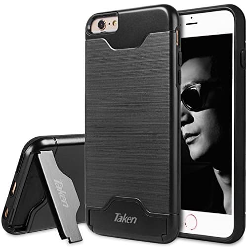 iPhone 6S Plus Case,iPhone 6 Plus Case, TAKEN DIRECT Slim Dual Layer Soft Silicone & Hard Back Cover Bumper Protective Shock-Absorption & Skid-proof Anti-Scratch Hybrid Case for Apple 5.5 inch- Black