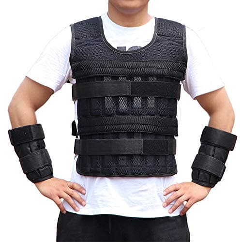 JklausTap Weighted Vest Adjustable Loading Weight Jacket Exercise Weightloading Vest Boxing Training Waistcoat